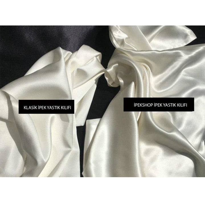 Zarf Tipi (Envelope) Kırık Beyaz İpek Yastık Kılıfı Premium 22MM