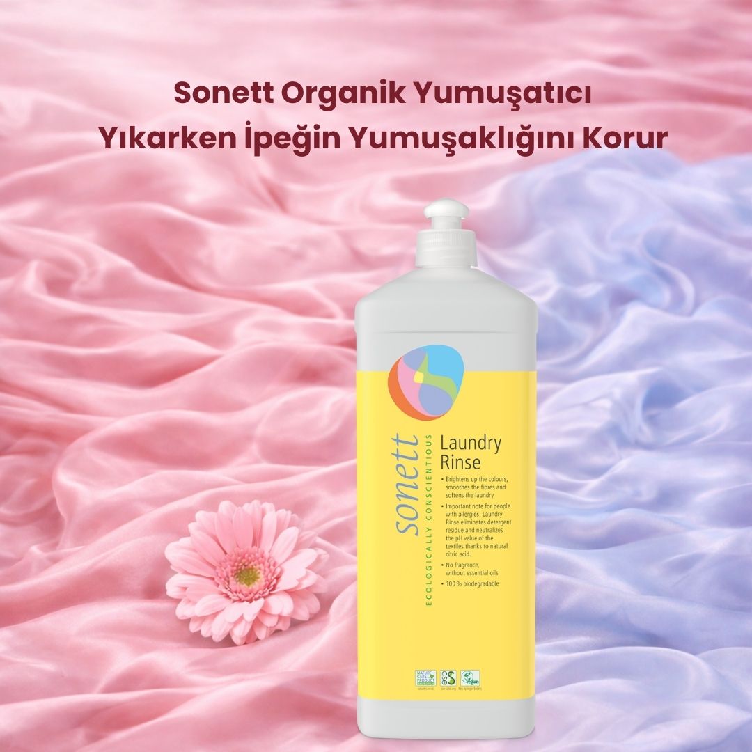 Sonett İpek Kumaşlar İçin Organik Çamaşır Yumuşatıcısı 1 Lt.