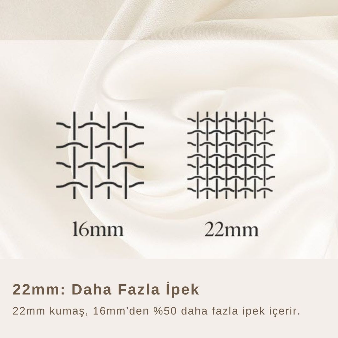Kırık Beyaz İpek Yastık Kılıfı - 22Momme