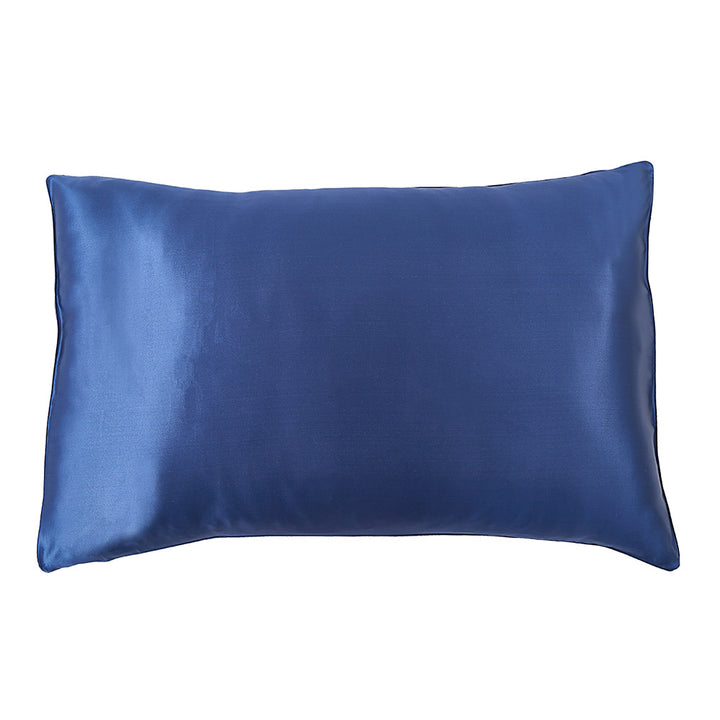 Premium Parlement Mavi Saf İpek Yastık Kılıfı